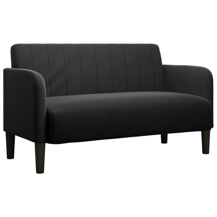 Canapé causeuse noir 109 cm velours