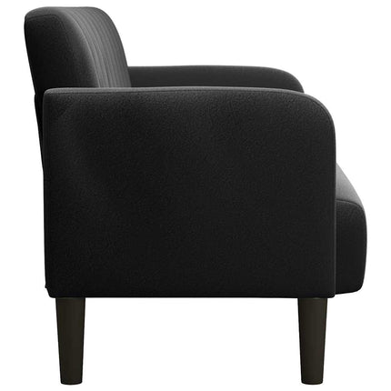 Canapé causeuse noir 109 cm velours