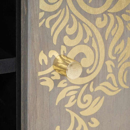 Table basse Gris 80 x 50 x 40 cm bois de manguier massif