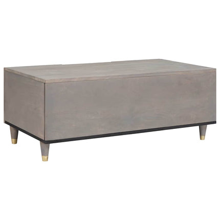 Table basse Gris 100 x 54 x 40 cm bois de manguier massif