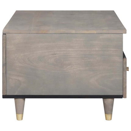 Table basse Gris 80 x 54 x 40 cm bois de manguier massif