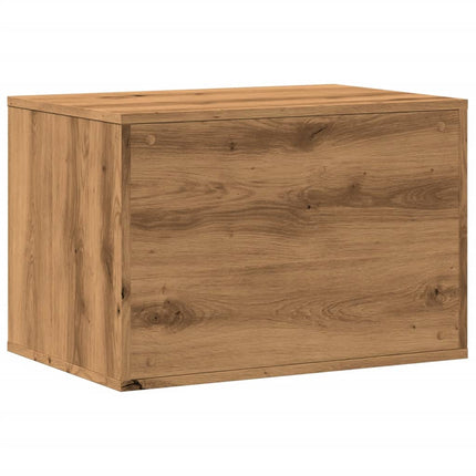 Meuble de bac à litière pour chat chêne artisanal 60x40x40 cm
