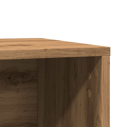 Meuble de bac à litière pour chat chêne artisanal 60x40x40 cm