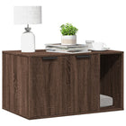 Meuble de bac à litière pour chat chêne marron bois ingénierie