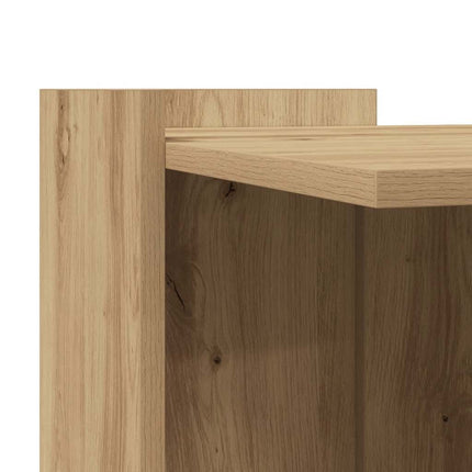 Meuble de bac à litière pour chat chêne artisanal 53x53x51 cm