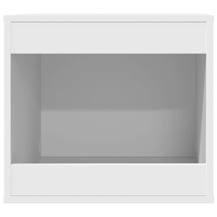 Meuble de bac à litière pour chat blanc bois d'ingénierie