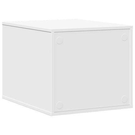 Meuble de bac à litière pour chat blanc bois d'ingénierie