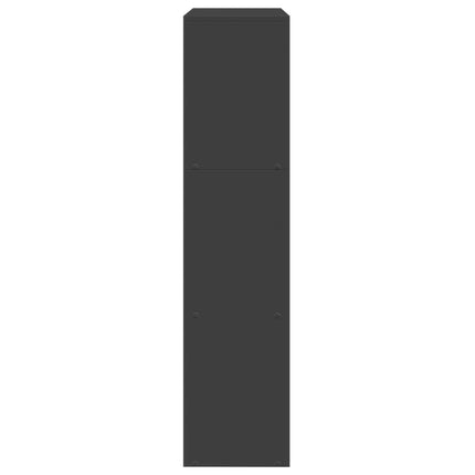 Étagère séparatrice de pièce à 3 niveaux noir 123x29x123 cm