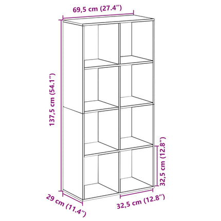Étagère séparatrice de pièce chêne sonoma 69,5x29x137,5 cm
