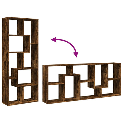 Étagère séparatrice de pièce chêne fumé 67x25x161,5 cm