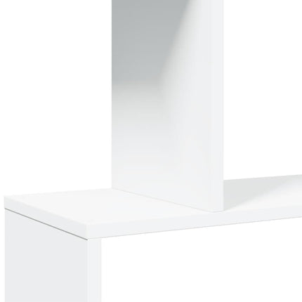 Bibliothèque séparateur de pièce à 5 niveaux Blanc 70 x 24 x 161 cm Bois d'ingénierie