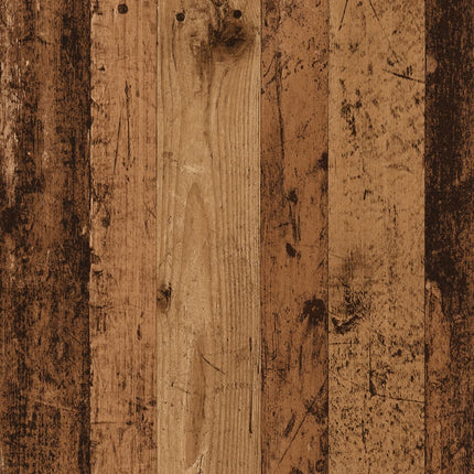 Étagère séparatrice de pièce à 4 niveaux vieux bois 70x24x129cm