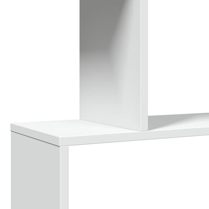 Bibliothèque séparateur de pièce à 3 niveaux Blanc 70 x 24 x 97 cm Bois d'ingénierie