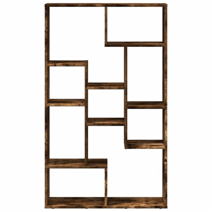 Bibliothèque chêne fumé 72x20x120 cm bois d'ingénierie