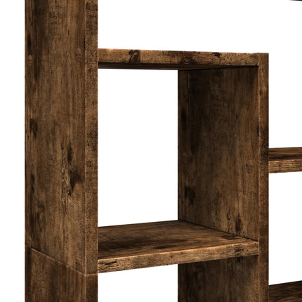 Bibliothèque chêne fumé 72x20x120 cm bois d'ingénierie