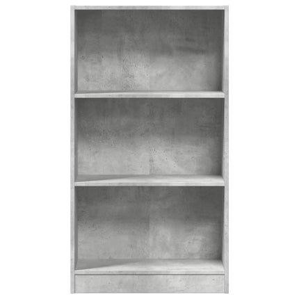 Bibliothèque gris béton 60x24x109 cm bois d'ingénierie