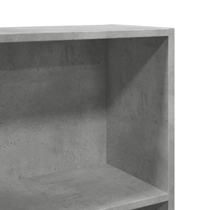 Bibliothèque gris béton 60x24x109 cm bois d'ingénierie
