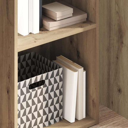 Bibliothèque chêne artisanal 40x30x152 cm bois d'ingénierie