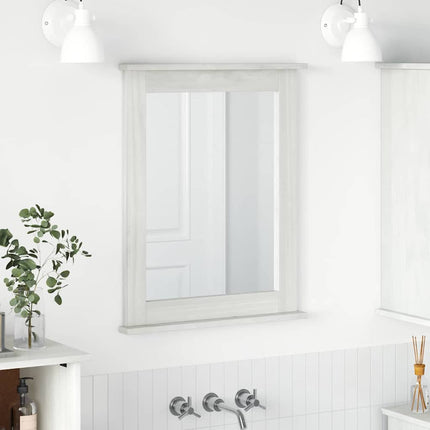 Miroir VIGO Blanc 55,5 x 5 x 70 cm Bois massif en pin