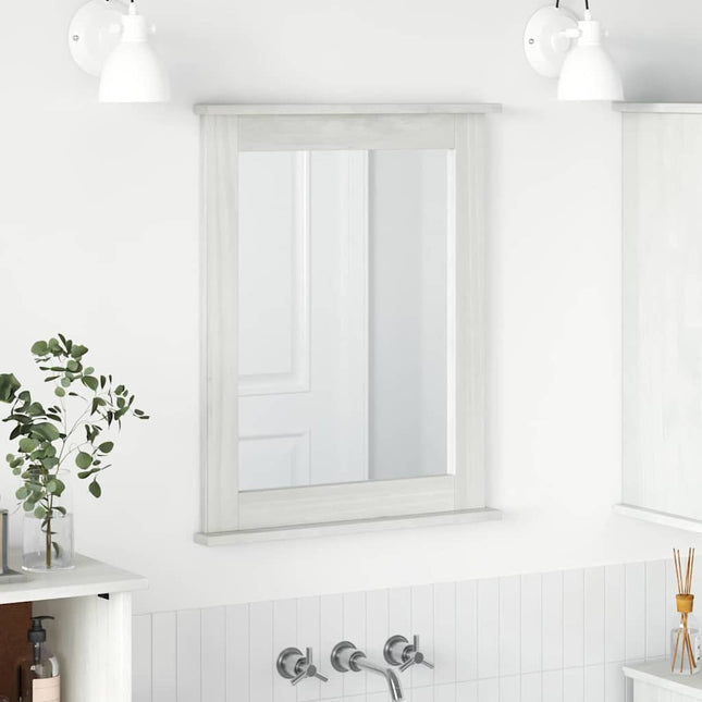 Miroir VIGO Blanc 55,5 x 5 x 70 cm Bois massif en pin