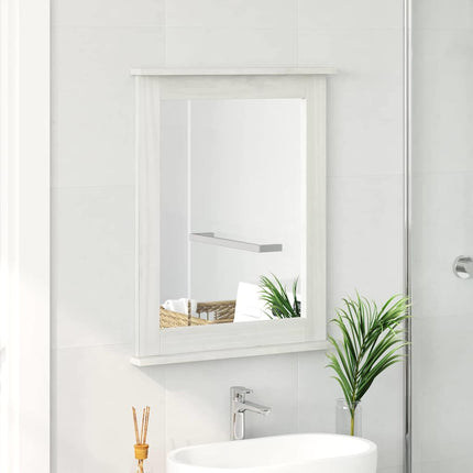 Miroir VIGO Blanc 55,5 x 5 x 70 cm Bois massif en pin