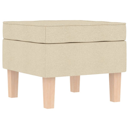 Chaise à bascule avec repose-pied Crème Tissu