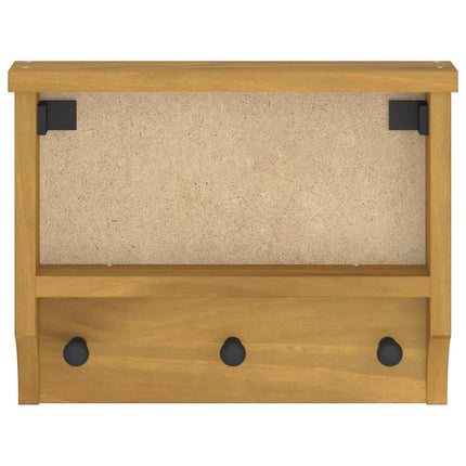 Porte-manteau mural SANDNES 45x12x35 cm bois massif pin