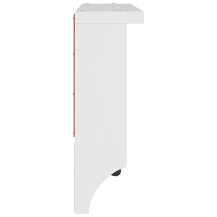 Porte-manteau mural SANDNES blanc 45x12x35 cm bois massif pin