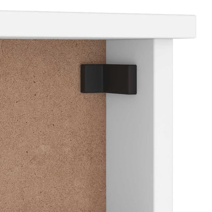 Porte-manteau mural SANDNES blanc 45x12x35 cm bois massif pin