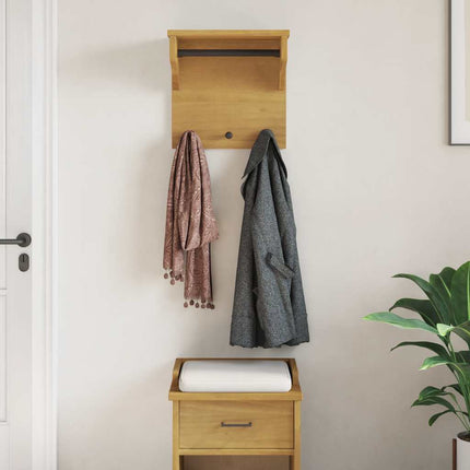 Porte-manteau mural SANDNES 43x30x42 cm bois massif pin