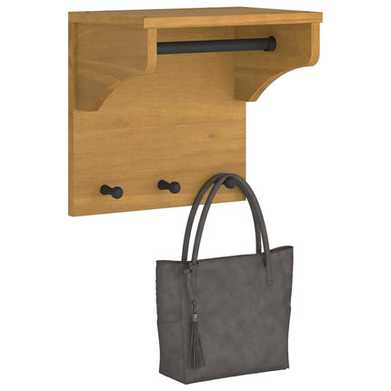 Porte-manteau mural SANDNES 43x30x42 cm bois massif pin