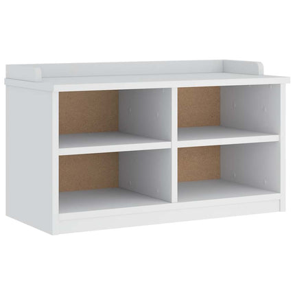 Banc de couloir SANDNES blanc 87x40x50 cm bois de pin massif