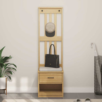 Portemanteau SANDNES 45x40x159,5 cm bois massif pin