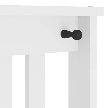 Portemanteau SANDNES blanc 45x40x159,5 cm bois massif pin