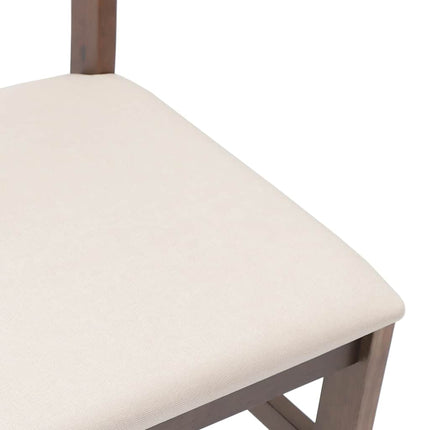 Chaises à manger coussins 2 pcs marron bois massif caoutchouc