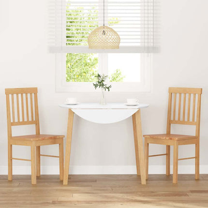 Chaises à manger 2 pcs bois massif caoutchouc