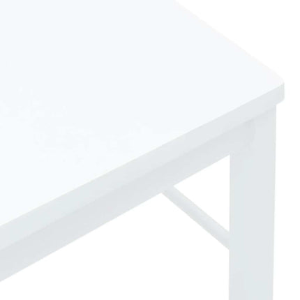Chaises à manger 2 pcs blanc bois massif caoutchouc