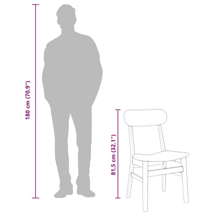 Chaises à manger coussins 2 pcs marron bois massif caoutchouc