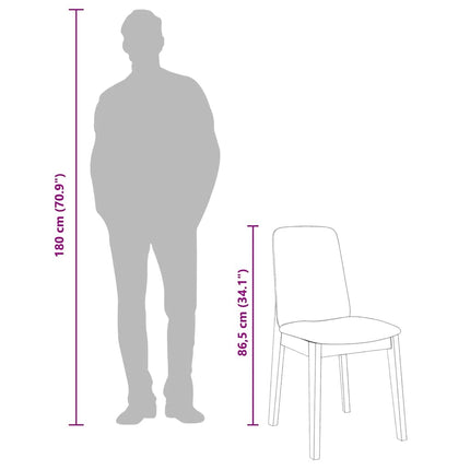 Chaises à manger coussins 2 pcs marron bois massif caoutchouc