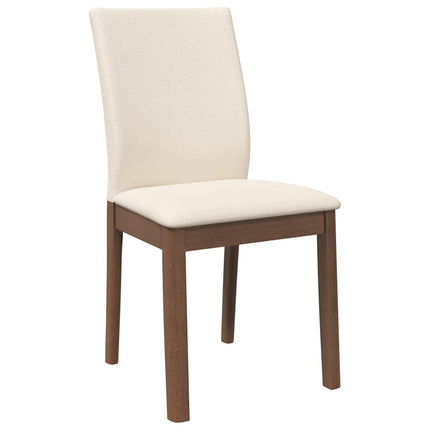 Chaises à manger coussins 2 pcs marron bois massif caoutchouc