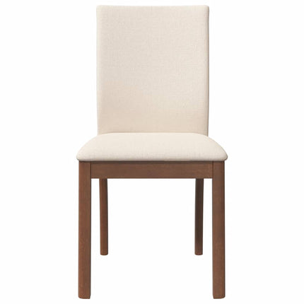 Chaises à manger coussins 2 pcs marron bois massif caoutchouc