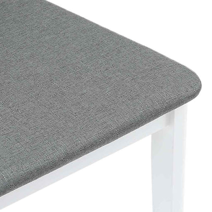 Chaises à manger coussins 2 pcs blanc bois massif caoutchouc