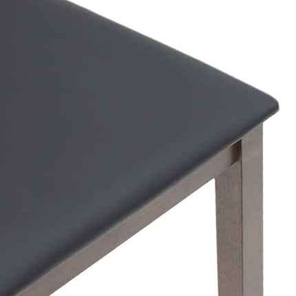 Chaises à manger coussins 2 pcs marron bois massif caoutchouc