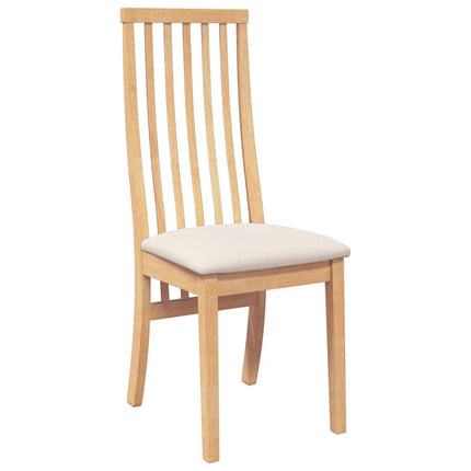 Chaises à manger coussins 2 pcs bois massif caoutchouc