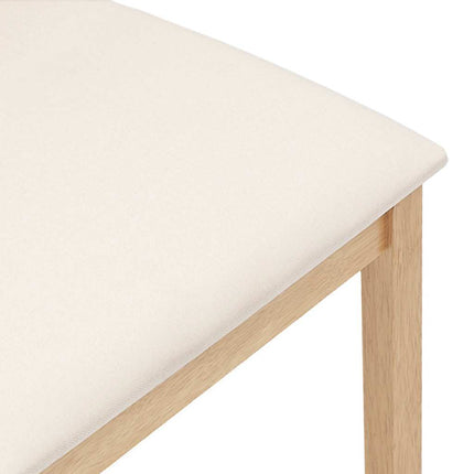 Chaises à manger coussins 2 pcs bois massif caoutchouc