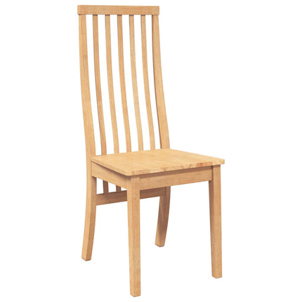 Chaises à manger 2 pcs bois massif caoutchouc