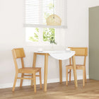 Chaises à manger 2 pcs bois massif caoutchouc