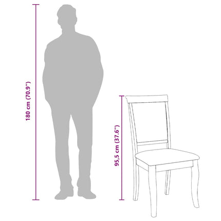 Chaises à manger coussins 2 pcs blanc bois massif caoutchouc