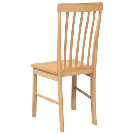 Chaises à manger 2 pcs bois massif caoutchouc