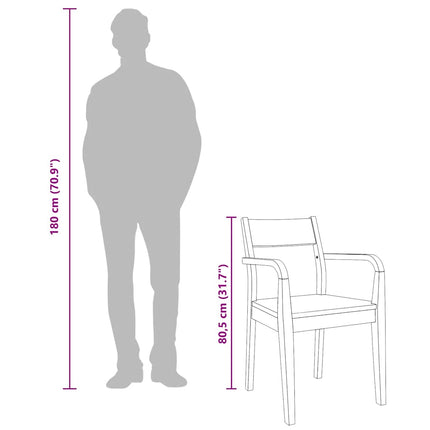 Chaises à manger 2 pcs blanc bois massif caoutchouc